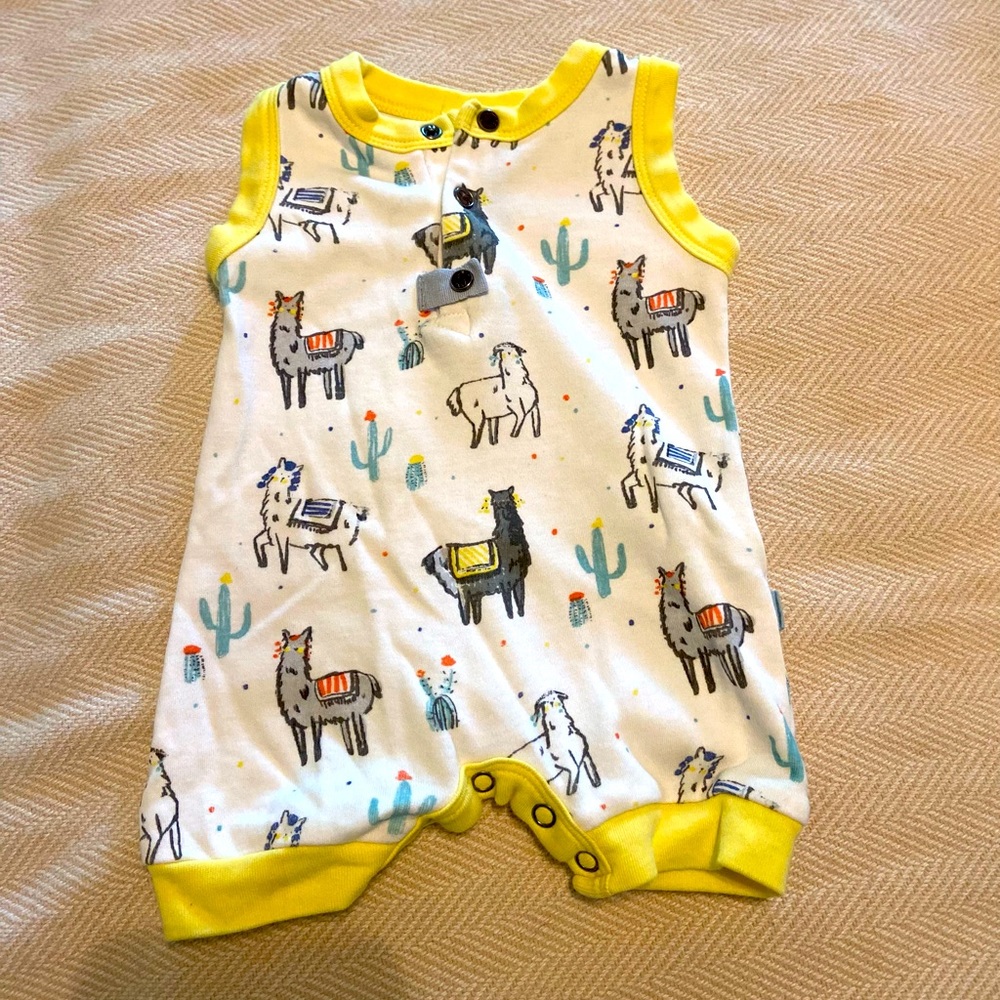 Finn & Emma Llama Sleeveless Romper